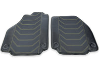 Leather Floor Mats For Ferrari 488 Spider 2016-2022 Yellow Sewing - AutoWin