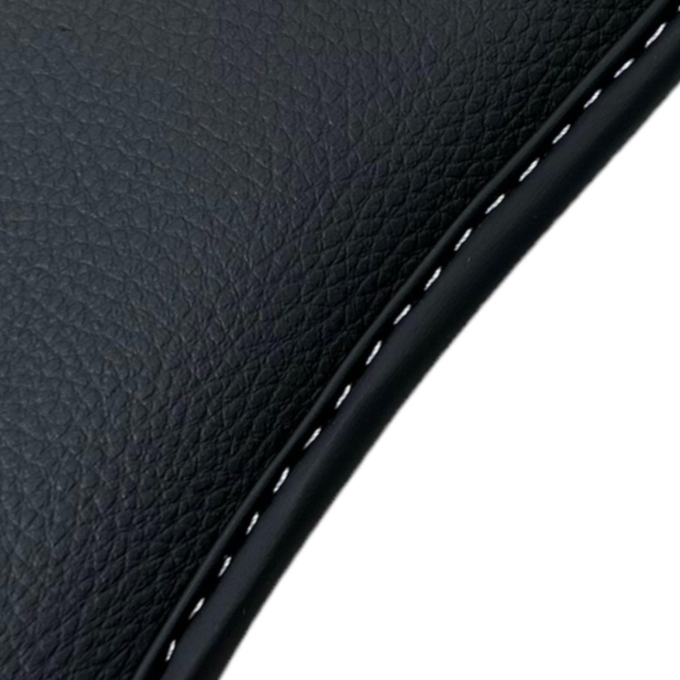 Leather Floor Mats for Ford Mustang GT350 Shelby (2015-2021) with Cobra Sewing - AutoWin