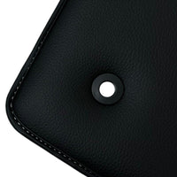 Leather Floor Mats for Ford Mustang GT350 Shelby (2015-2021) with Cobra Sewing - AutoWin