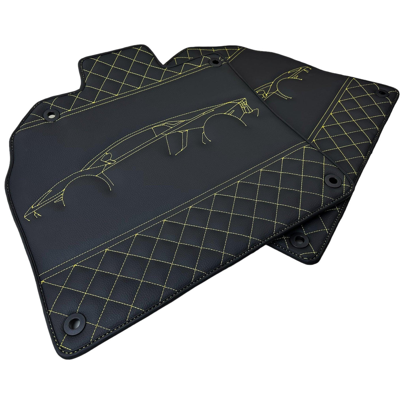 Leather Floor Mats for Lamborghini Aventador SV SVJ - AutoWin