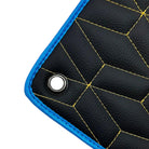 Leather Floor Mats for Lamborghini Aventador SVJ Limited Edition with Blue Trim - AutoWin