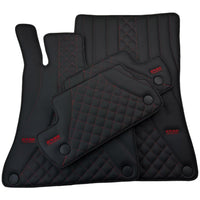 Leather Floor Mats For Mercedes Benz E-Class W213 Sedan (2016-2020) ER56 Design - AutoWin