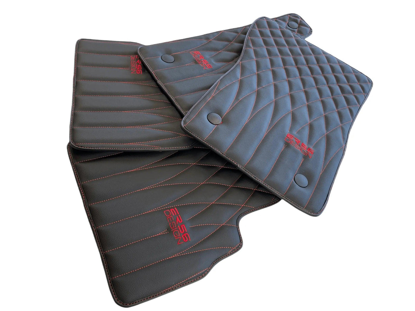 Leather Floor Mats For Mercedes-Benz G Class W461 (1979-2008) ER56 Design - AutoWin