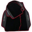 Leather Floor Mats for Porsche Classic 911 (1963-1989) with Red Trim - AutoWin