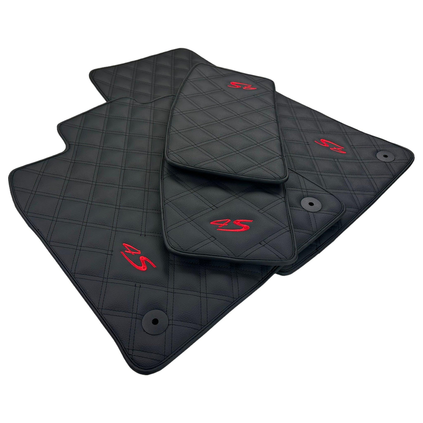 Leather Floor Mats For Porsche Taycan 4S (2019-2023) - AutoWin