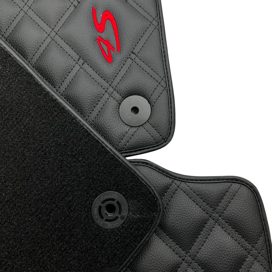 Leather Floor Mats For Porsche Taycan 4S (2019-2023) - AutoWin
