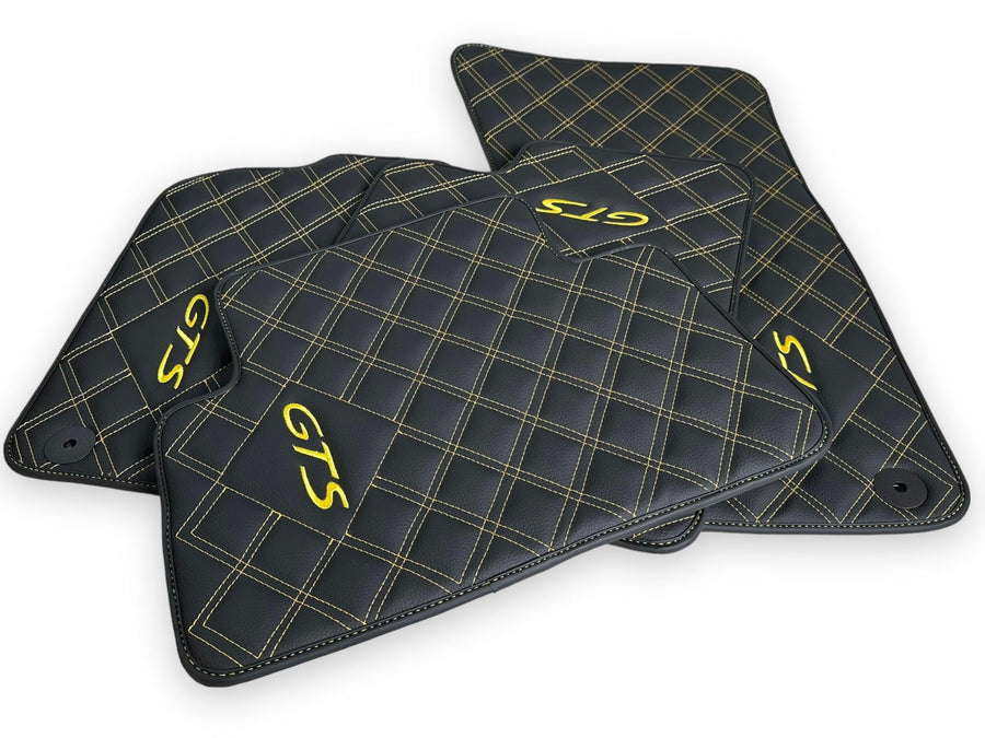 Leather Floor Mats for Porsche Taycan GTS (2019-2023) - AutoWin