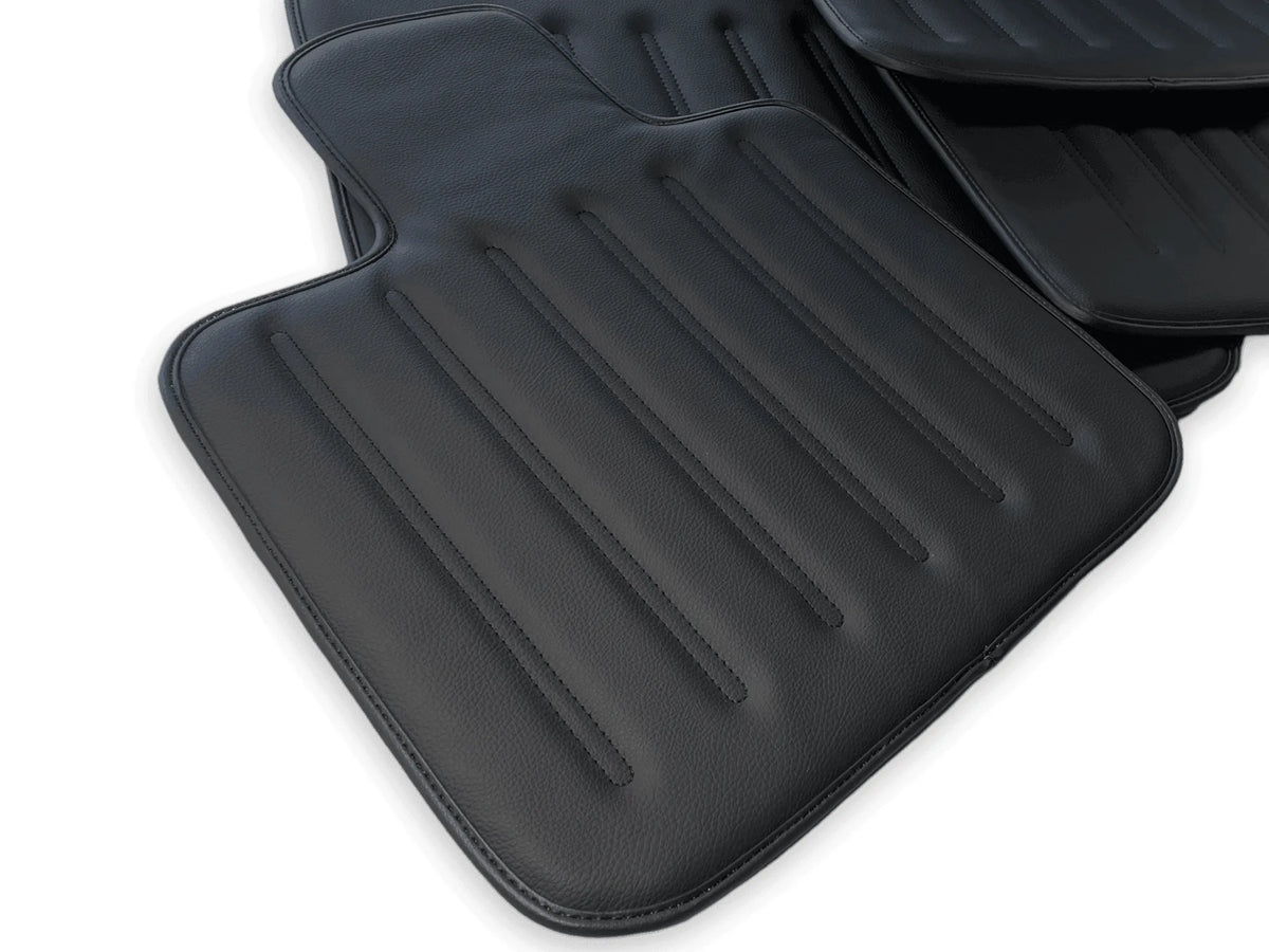 Leather Floor Mats For Rolls Royce Black Badge Ghost Series II (2021-2024) Black - AutoWin