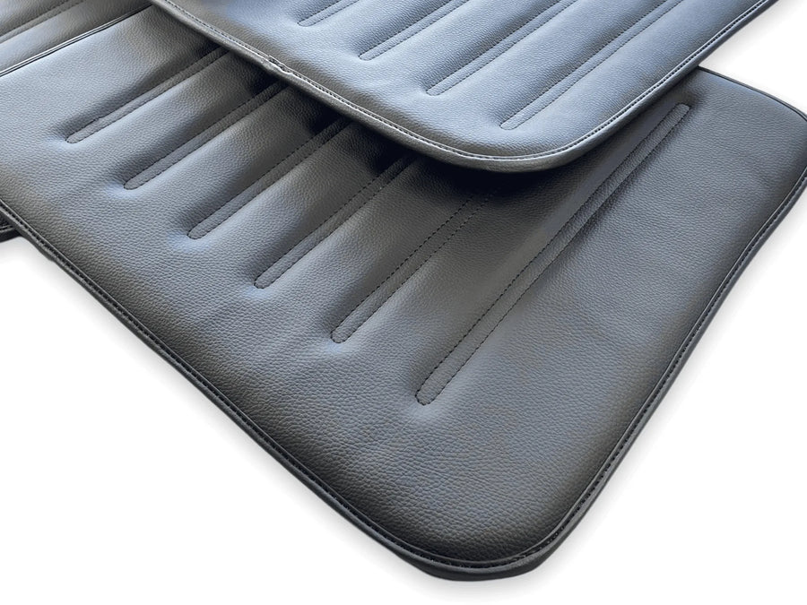 Leather Floor Mats For Rolls Royce Black Badge Ghost Series II (2021-2024) Black - AutoWin