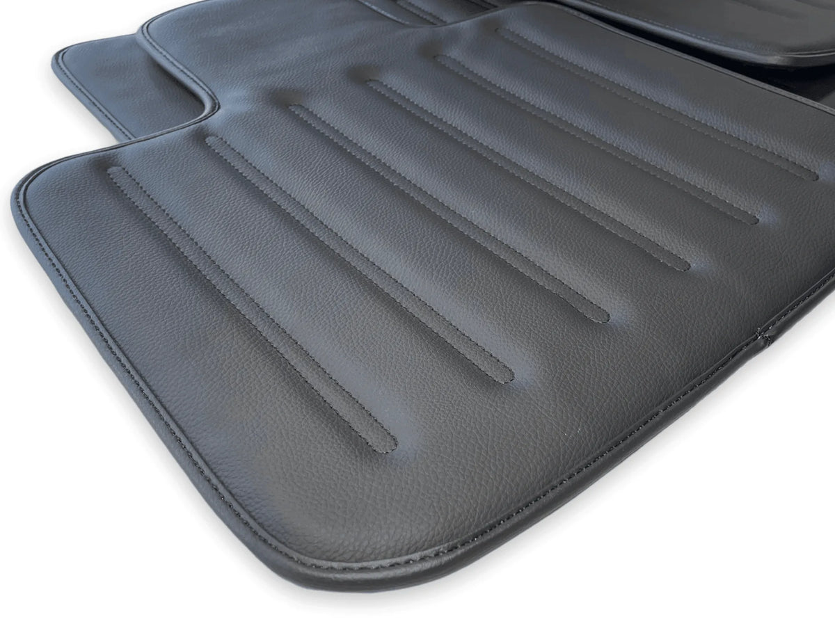 Leather Floor Mats for Rolls Royce Black Badge Phantom VIII (2017-2024) Black - AutoWin