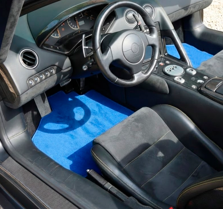 Anpassbare blaue Fußmatten für Lamborghini Murcielago Marke AutoWin