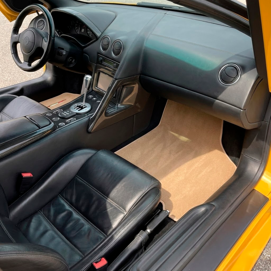 Customizable Beige Floor Mats for Lamborghini Murcielago AutoWin Brand
