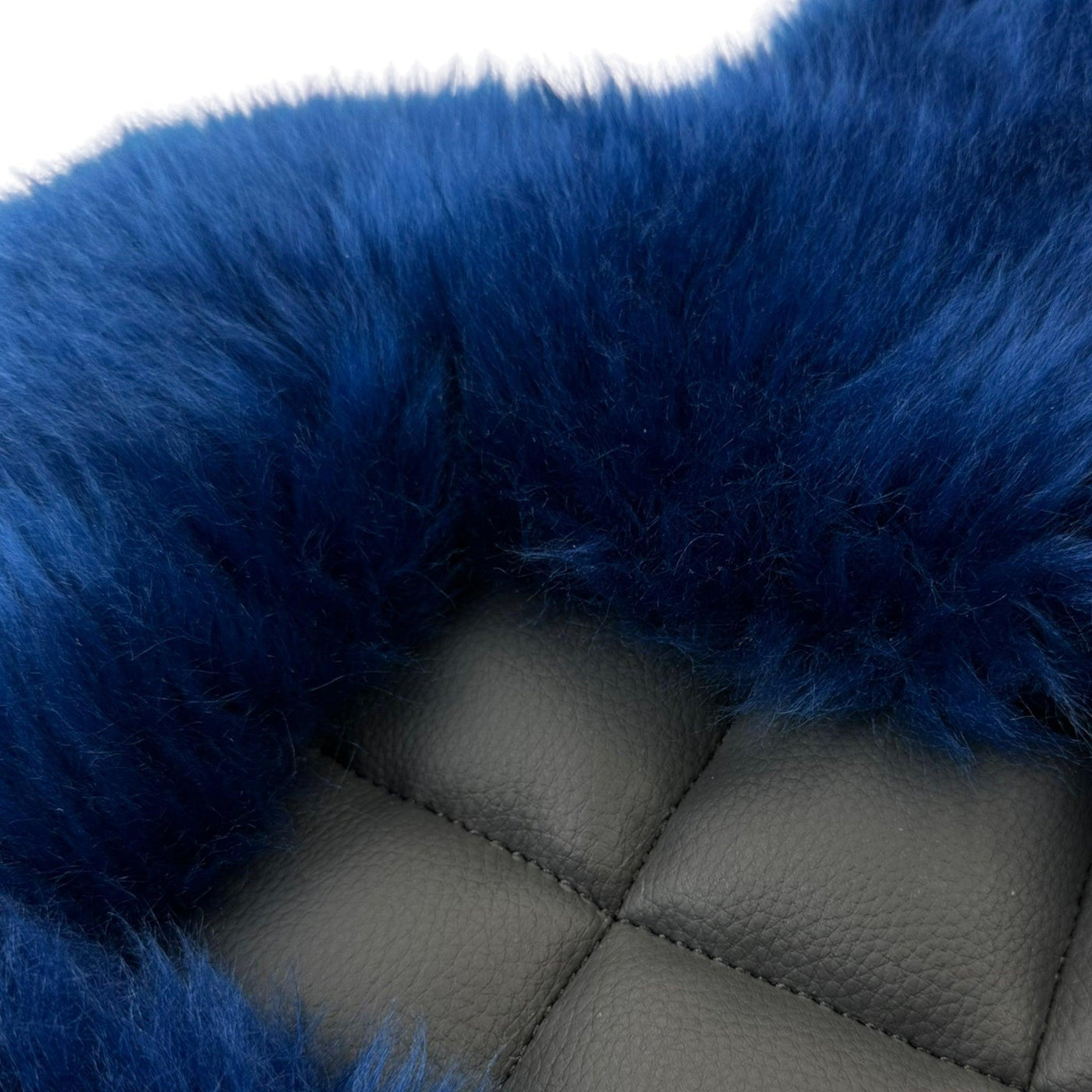Navy Blue Sheepskin Floor Mats for Rolls Royce Shadow (1965-1977) | ER56 Design - AutoWin