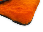 Orange Sheepskin Floor Mats For Bentley Bentayga Er56 Design Brand - AutoWin