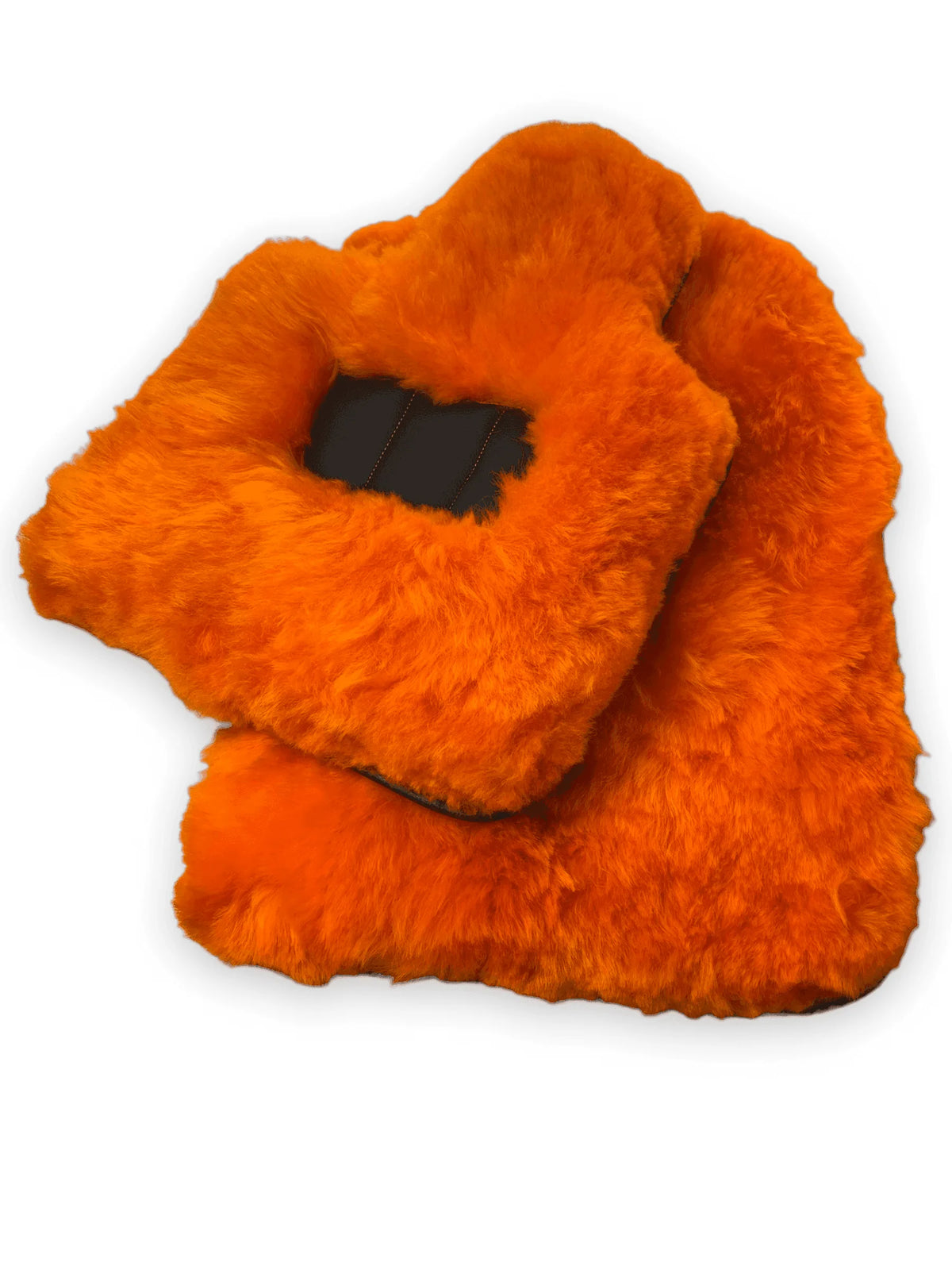 Orange Sheepskin Floor Mats For Rolls Royce Ghost Series II (2021-2024) ER56 Design Brand - AutoWin