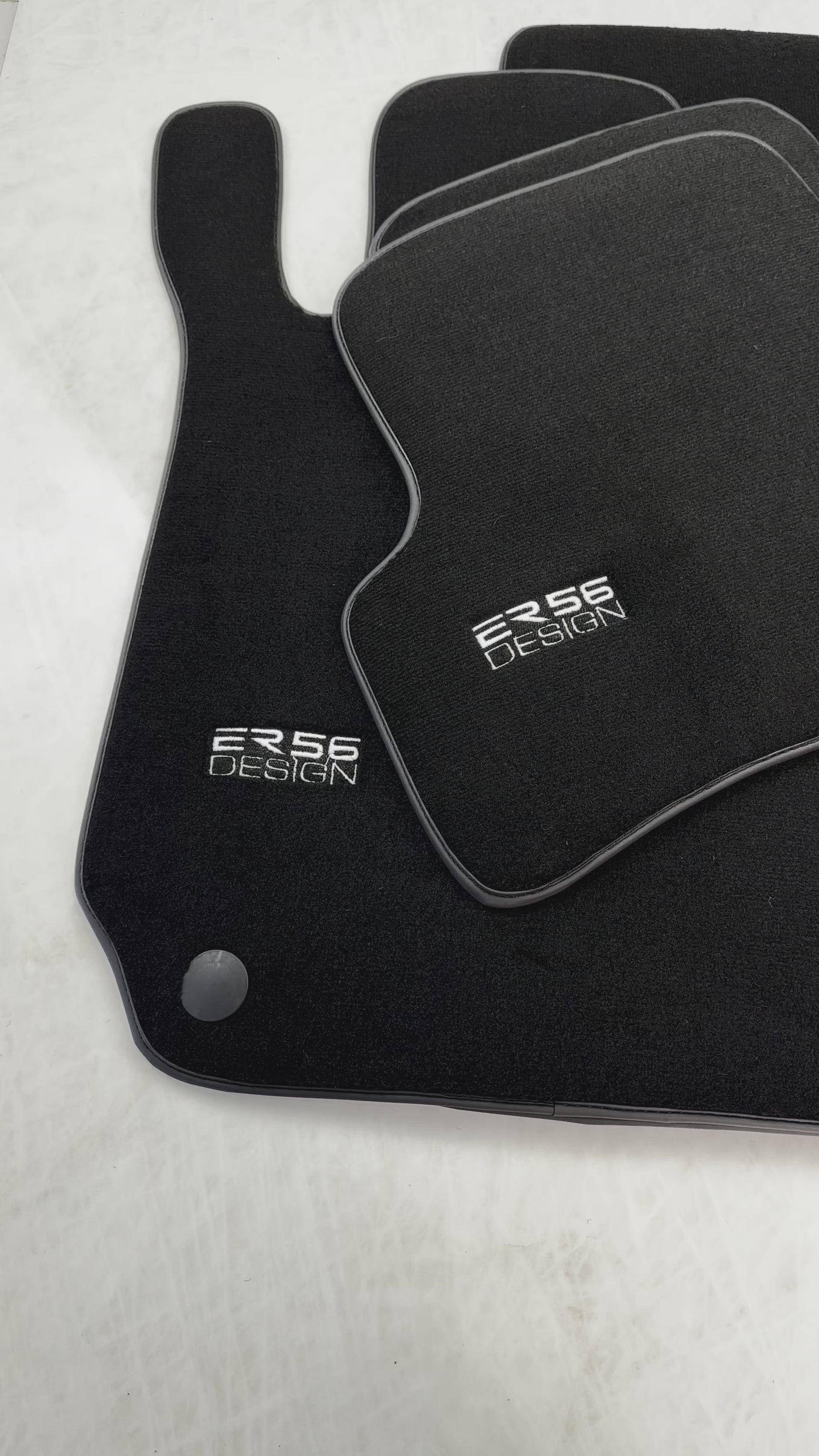 Schwarze Fußmatten für Mercedes-Benz C-Klasse W204 Coupé 2012–2015, ER56-Design - ER56 Design