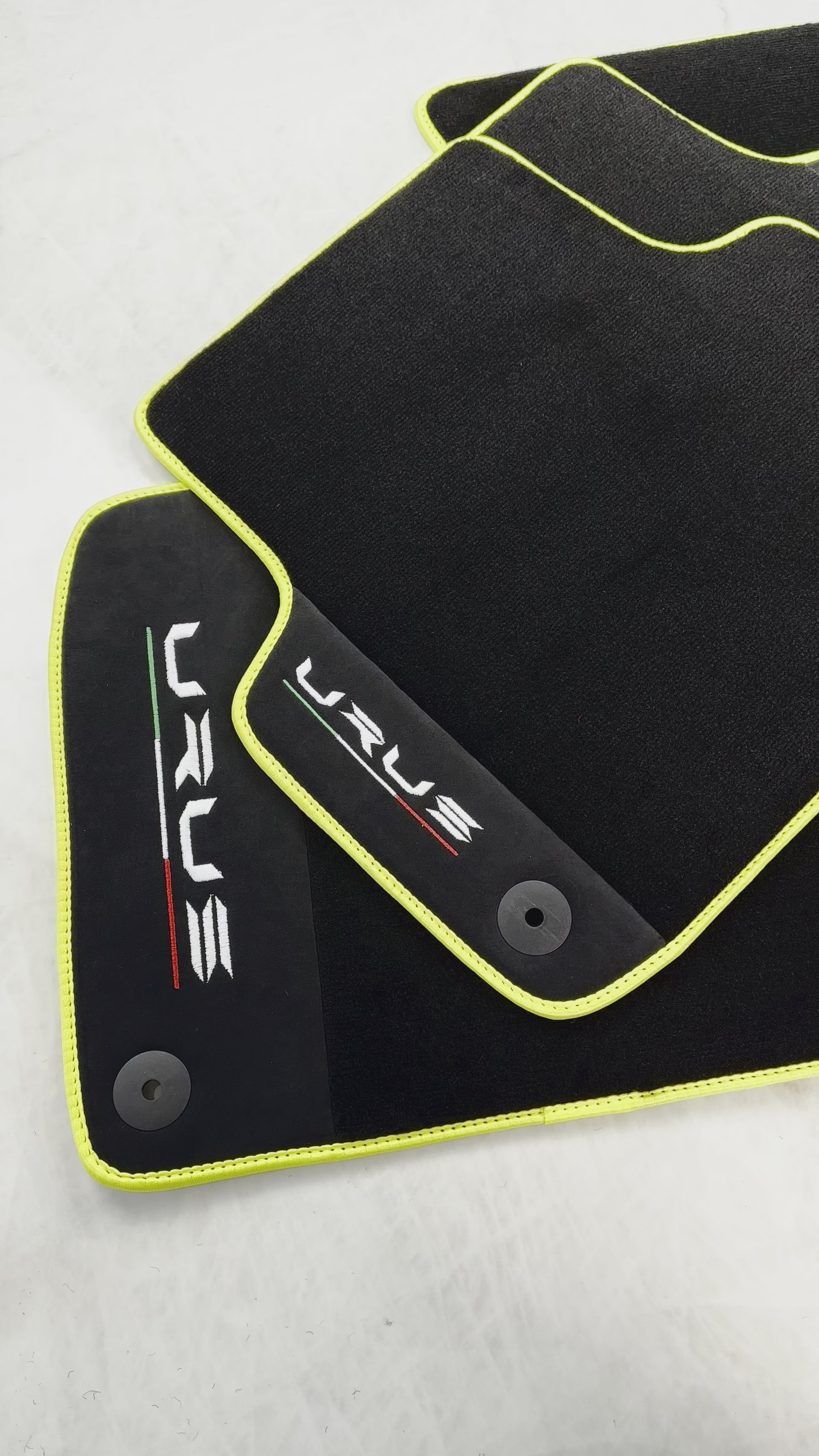 Black Floor Mats For Lamborghini Urus With Alcantara Leather - AutoWin.EU