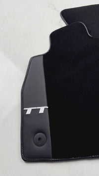 Schwarze Fußmatten für Audi TT MK1 Coupe (1998–2006) mit Leder