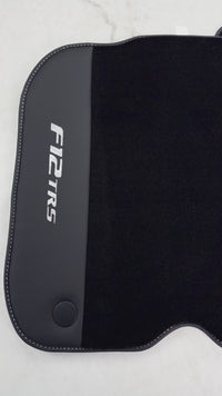 Sorte bilmatter til Ferrari F12 TRS (2014) med lær