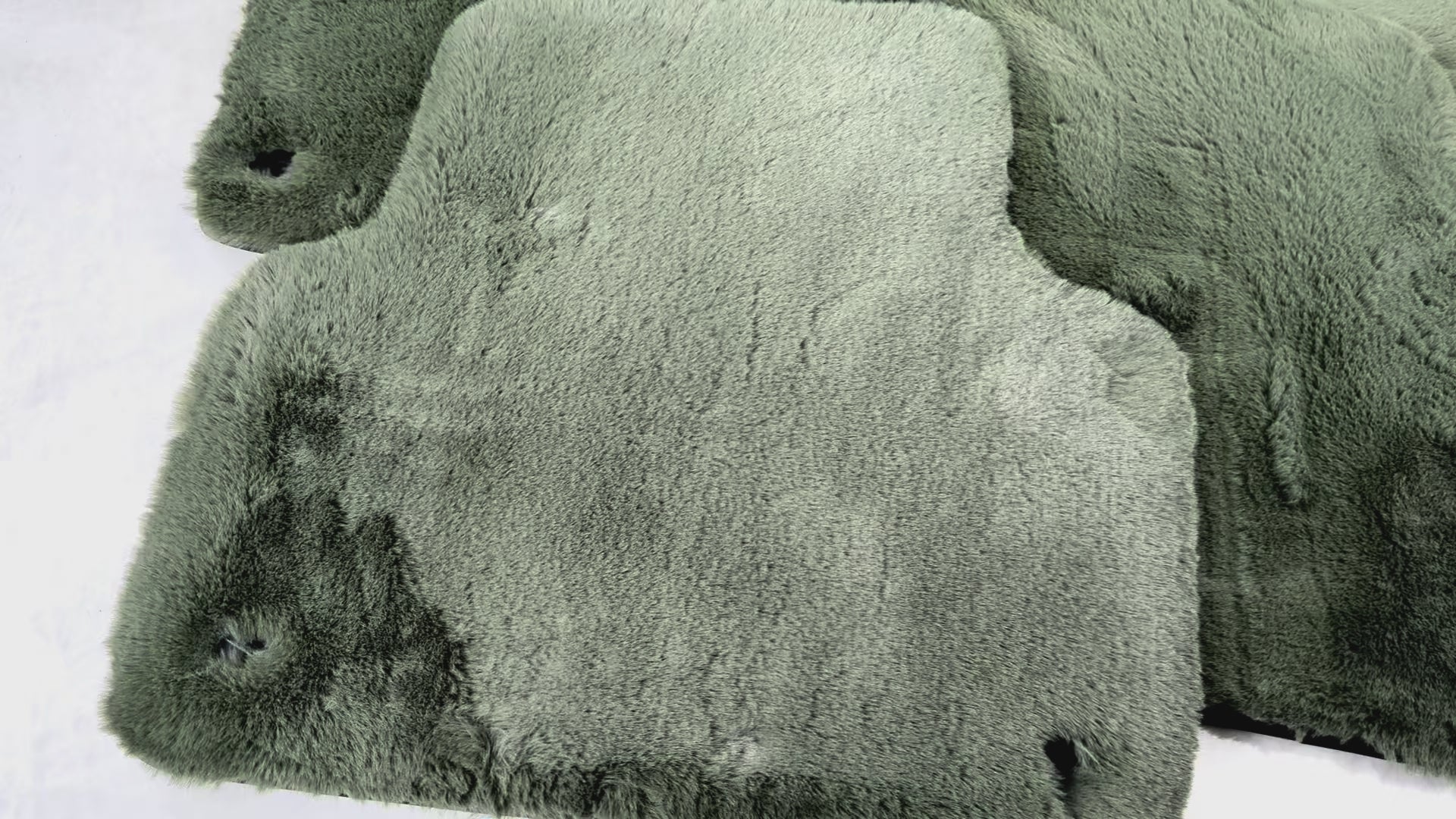 Genuine Light Green Sheepskin Floor Mats Bentley Flying Spur (2005-2013) - ER56 Design