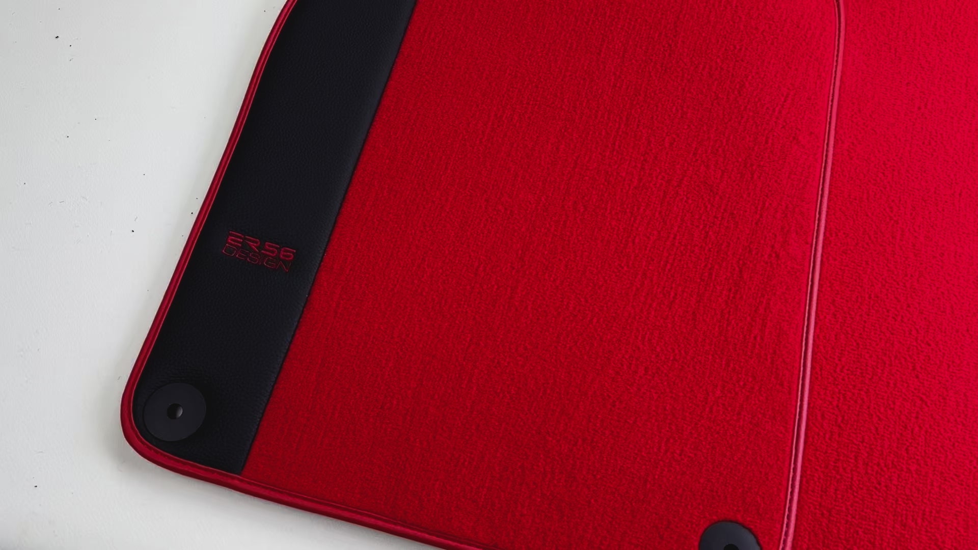 Rote Fußmatten für Porsche 986 Boxster (1996-2004) mit Leder - AutoWin