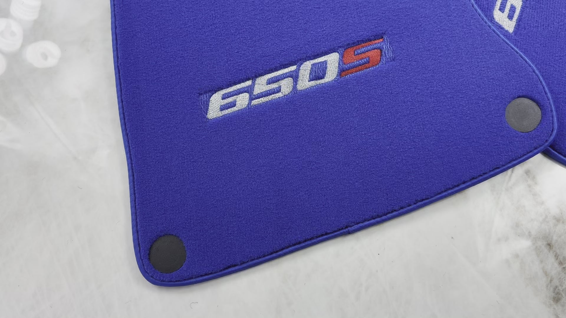 Blue Floor Mats For McLaren 650S Tailored - AutoWin.EU