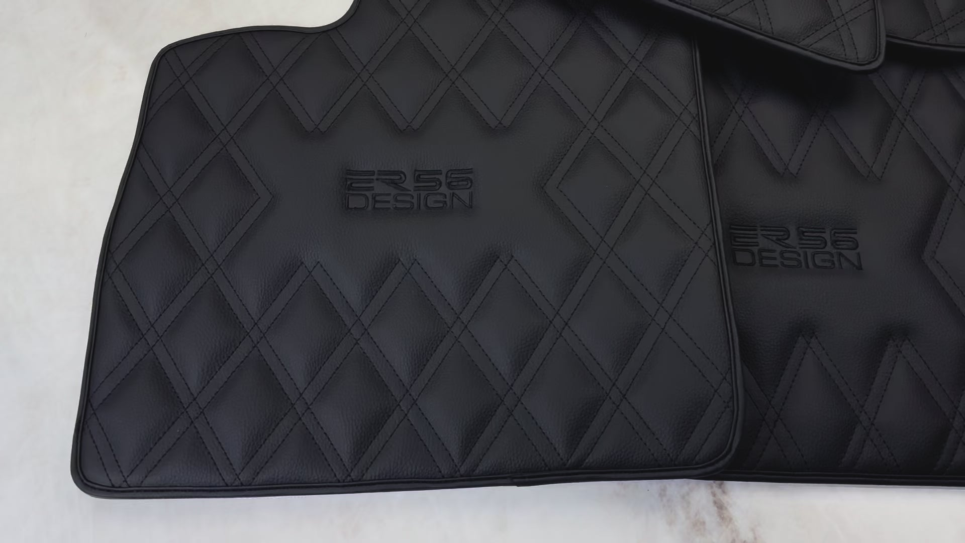 Svarte bilmatter for Bentley Continental GT (2003–2011) med lær | ER56 Design - AutoWin