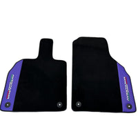 Purple Leather Black Floor Mats for Lamborghini Aventador | Black Trim - AutoWin