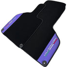 Purple Leather Black Floor Mats for Lamborghini Huracan | Black Trim - AutoWin
