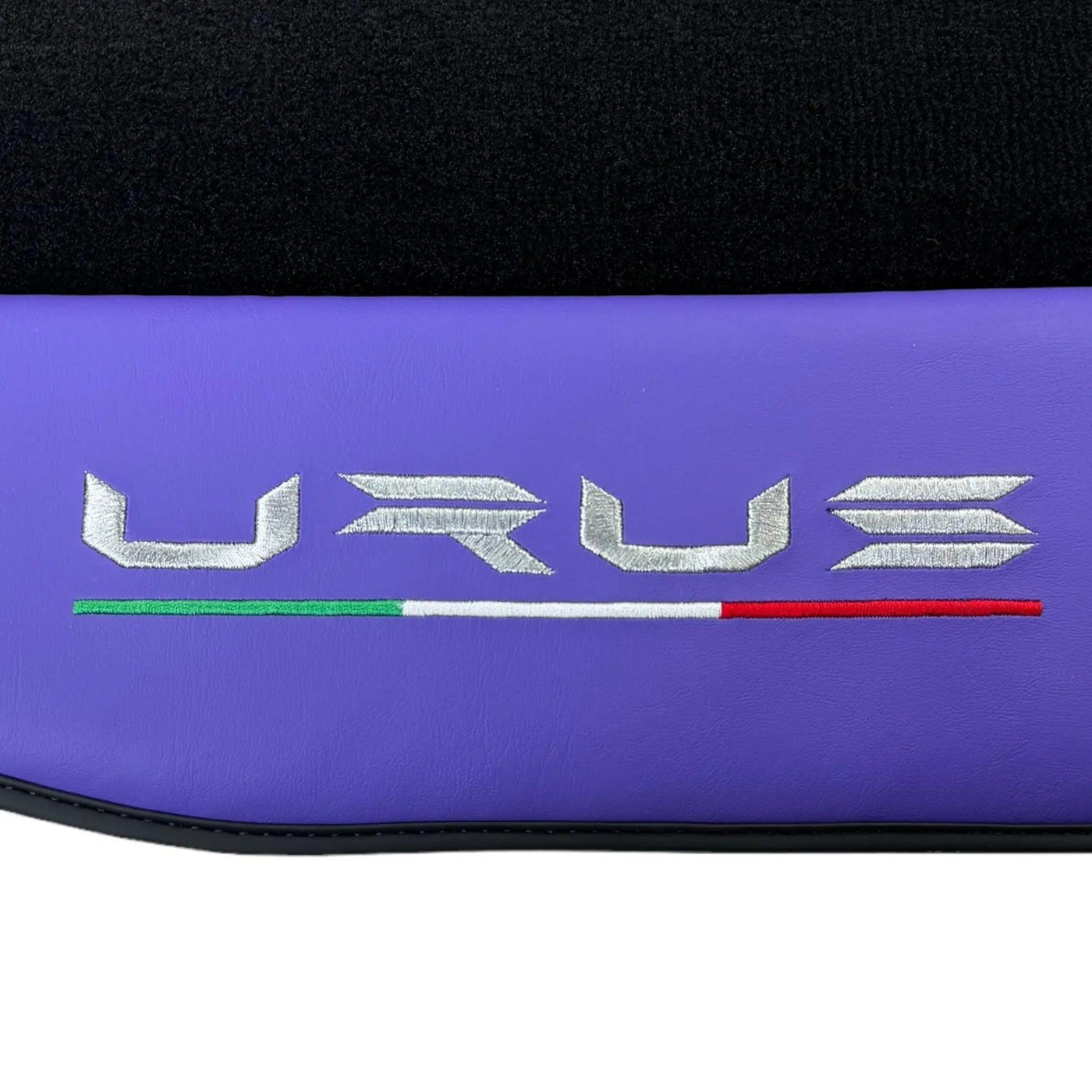 Purple Leather Black Floor Mats for Lamborghini Urus | Black Trim - AutoWin