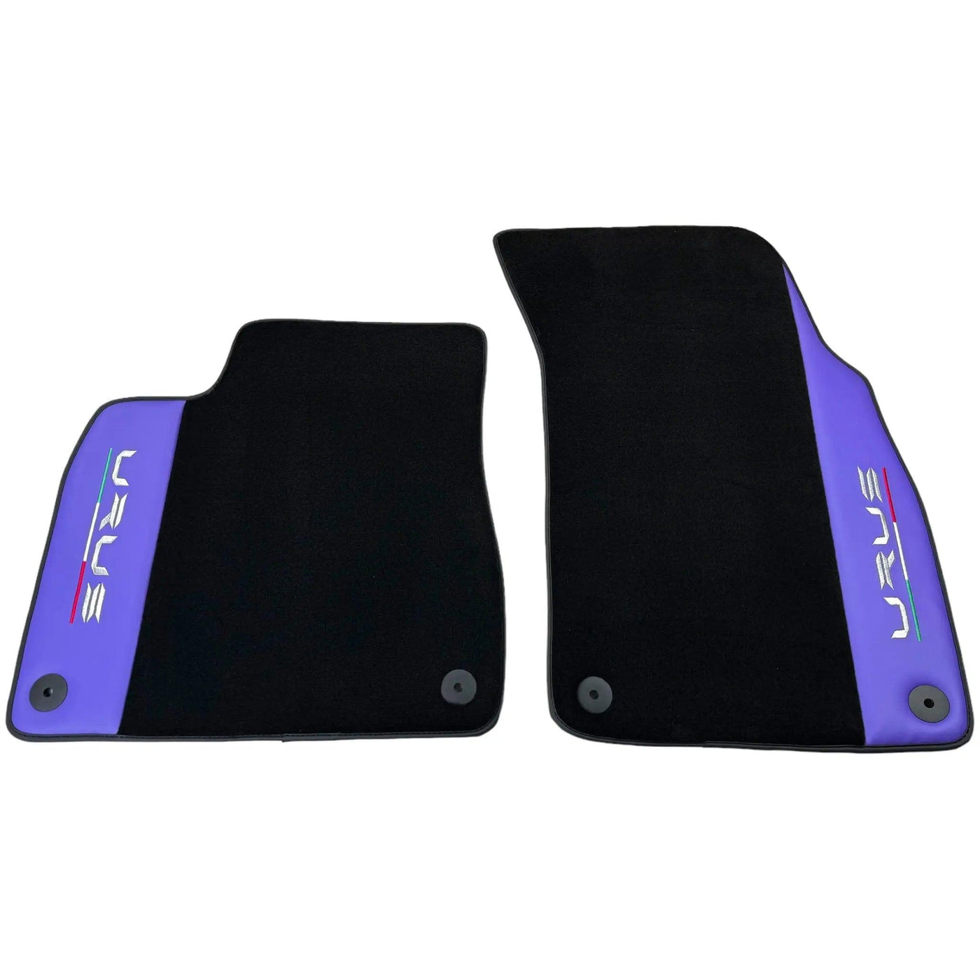 Purple Leather Black Floor Mats for Lamborghini Urus | Black Trim - AutoWin
