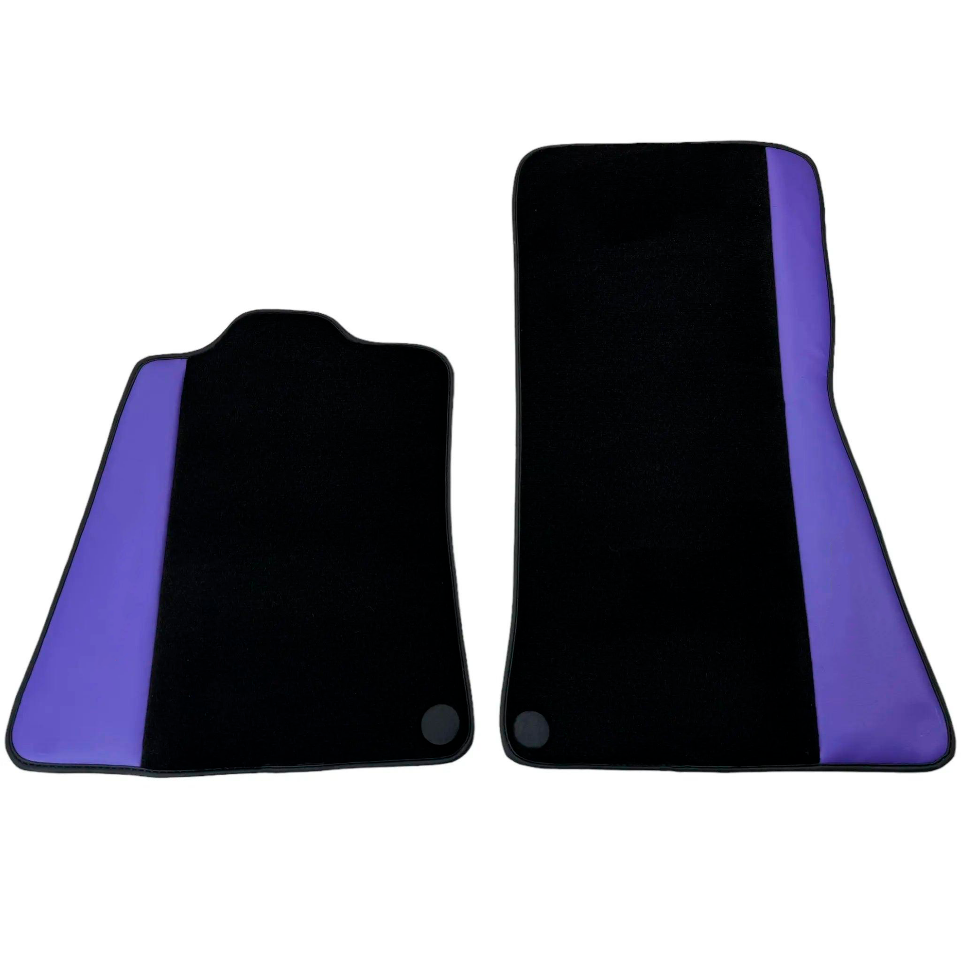 Purple Leather Black Floor Mats for McLaren 750S (2023-2025) | Black Trim