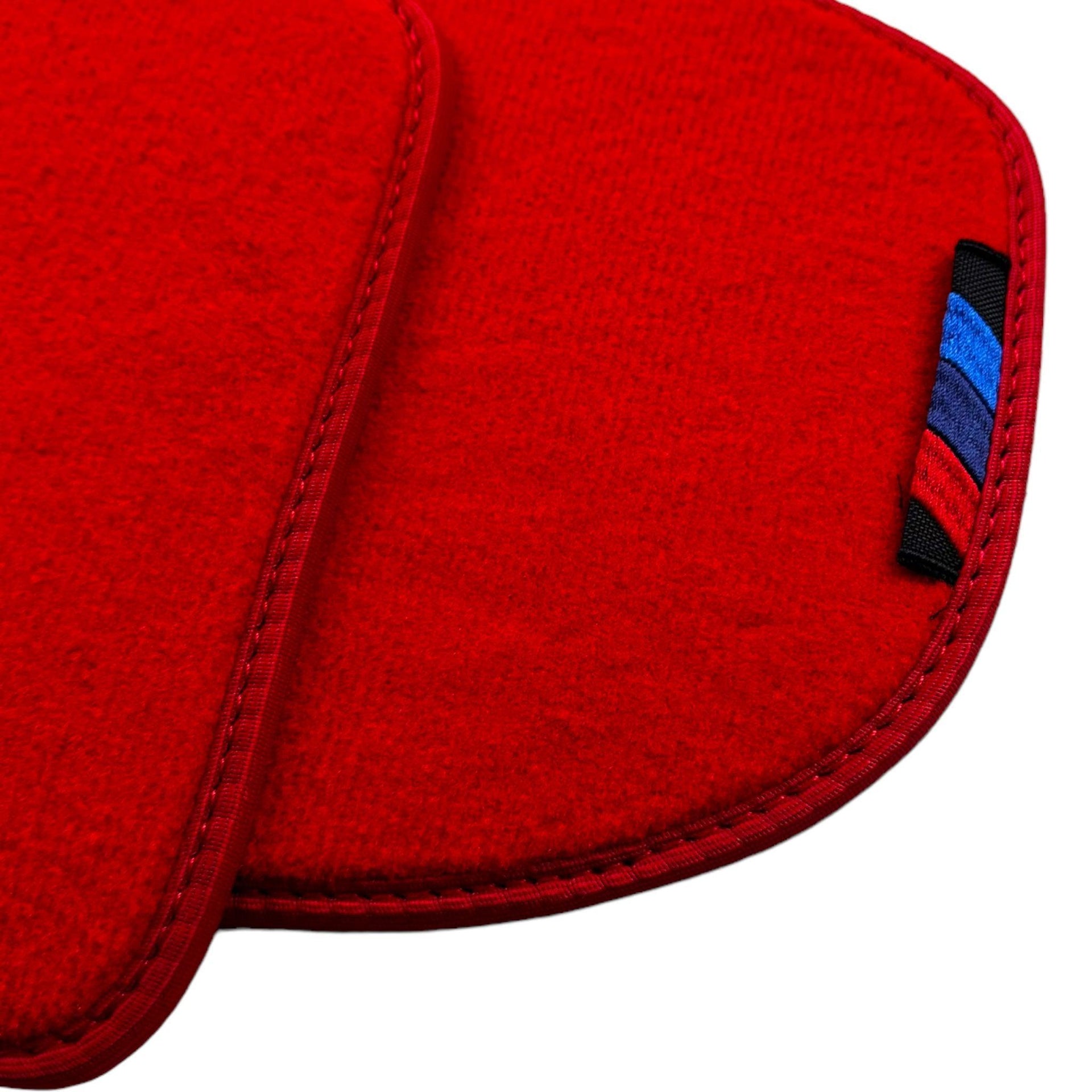 Red Floor Mats For BMW 5 Series F10 With M Package AutoWin Brand - AutoWin