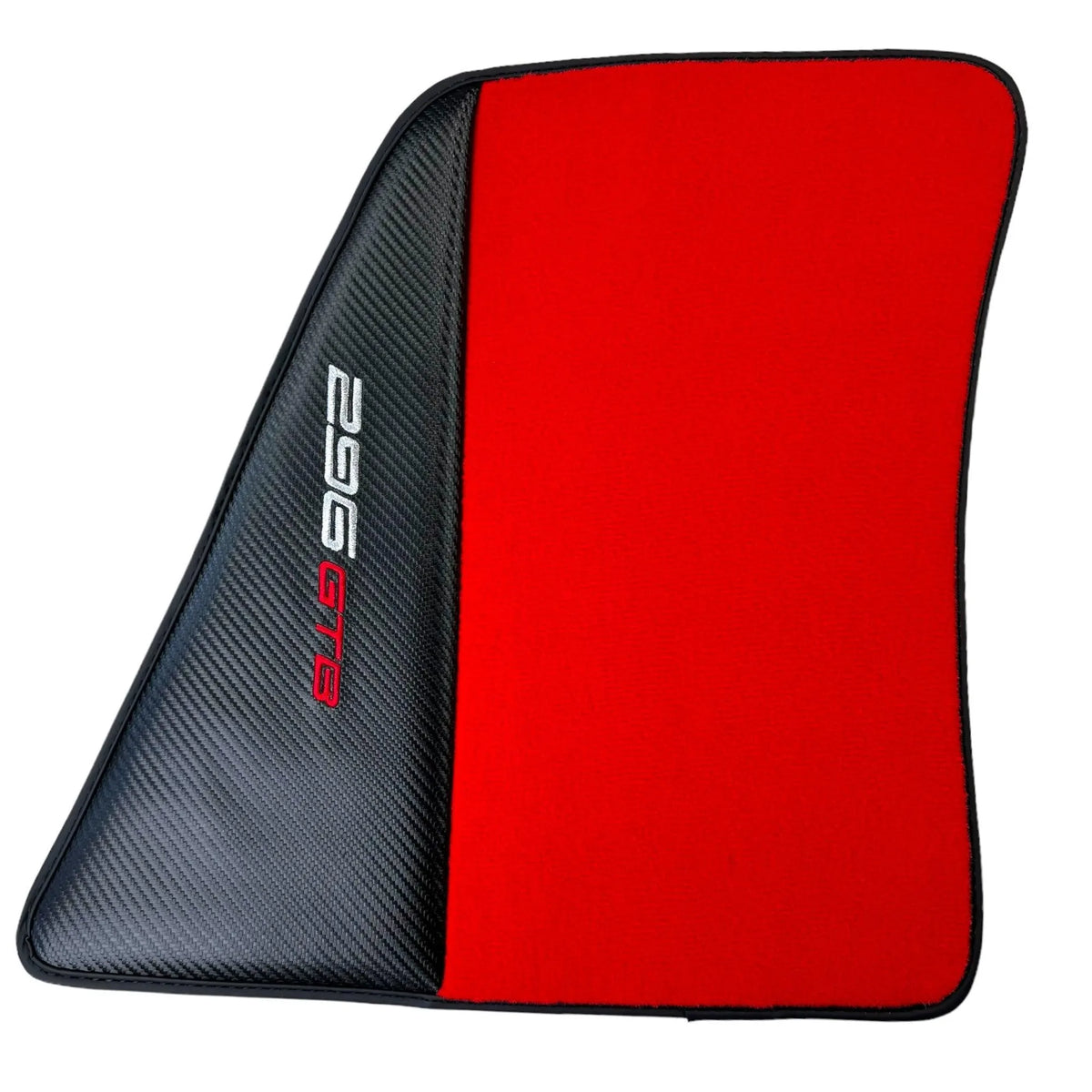 Red Floor Mats for Ferrari 296 GTB (2022-2027) with Carbon Fiber - AutoWin