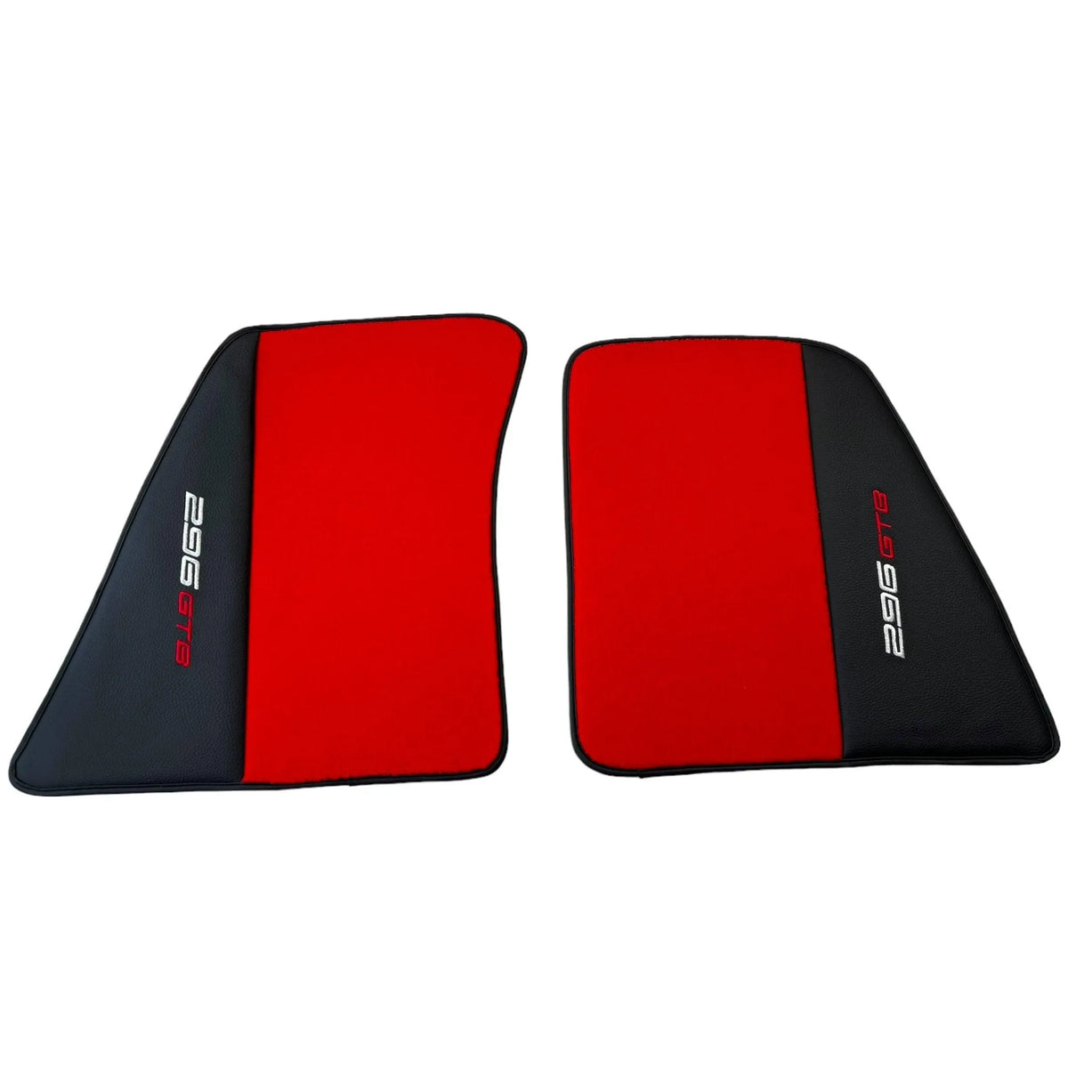 Red Floor Mats for Ferrari 296 GTB (2022-2027) with Leather - AutoWin