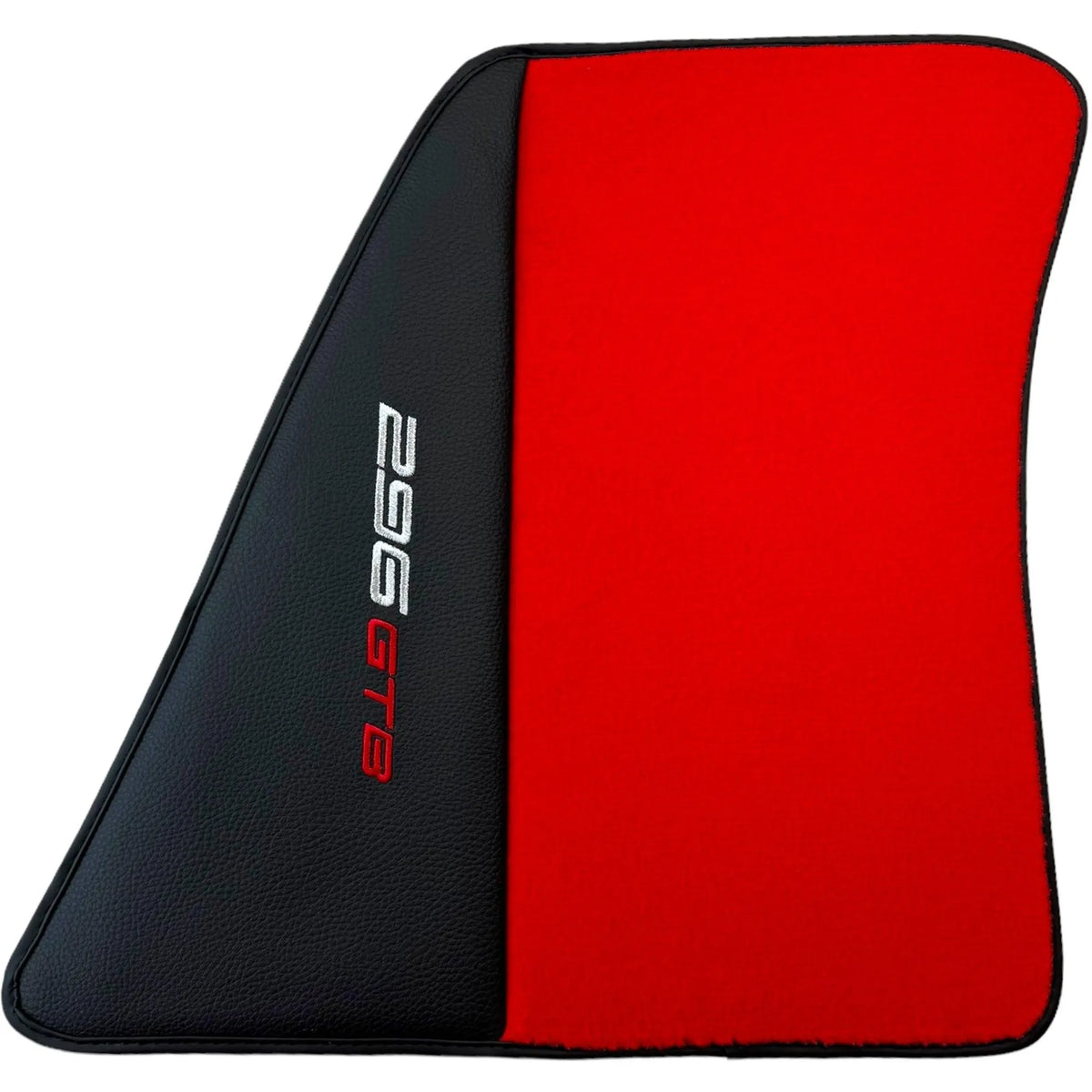 Red Floor Mats for Ferrari 296 GTB (2022-2027) with Leather - AutoWin