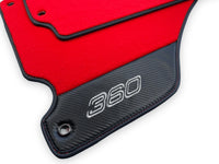 Red Floor Mats For Ferrari 360 Modena 1999-2005 With Carbon Fiber Leather - AutoWin