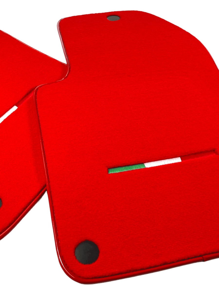 Red Floor Mats For Ferrari 612 Scaglietti 2005-2011 Italian Edition - AutoWin