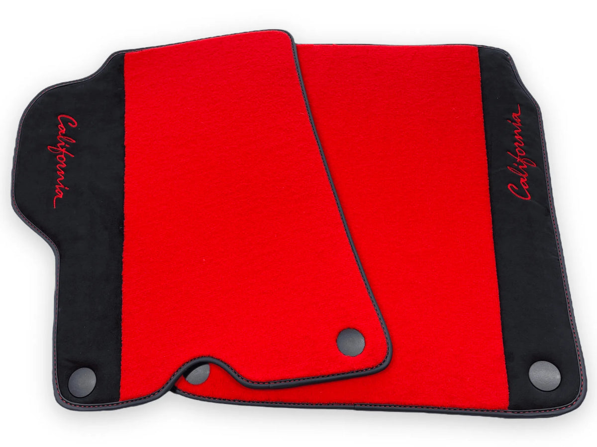 Røde Bilmatter For Ferrari California 2008-2014 Med Alcantara - AutoWin