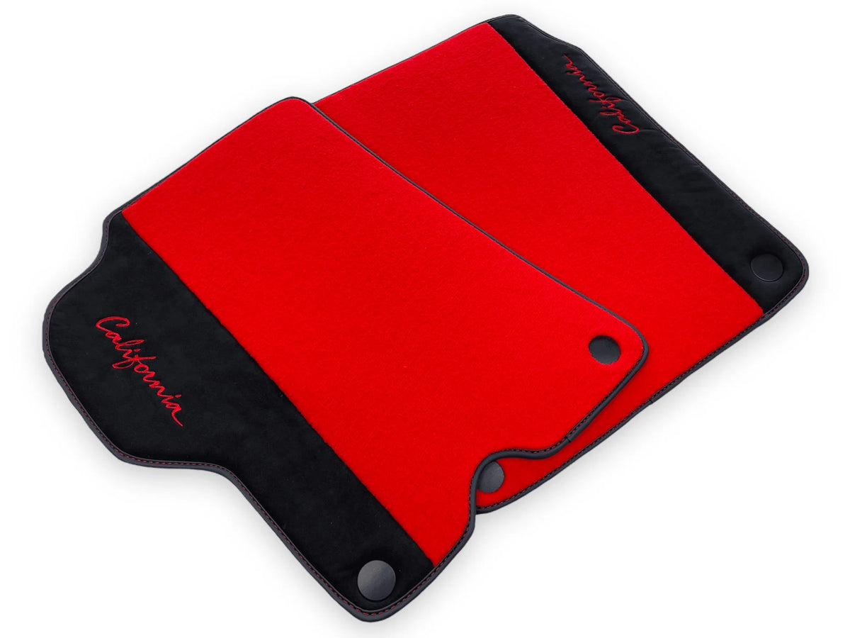 Røde Bilmatter For Ferrari California 2008-2014 Med Alcantara - AutoWin