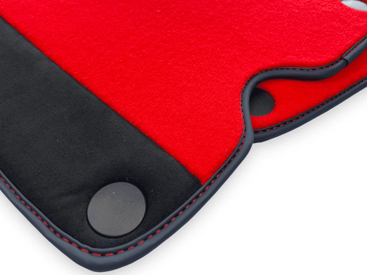 Røde Bilmatter For Ferrari California 2008-2014 Med Alcantara - AutoWin