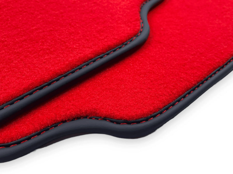 Røde Bilmatter For Ferrari F430 2004-2009 Med Alcantara Lær - AutoWin