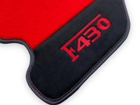 Røde Bilmatter For Ferrari F430 2004-2009 Med Alcantara Lær - AutoWin