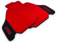 Røde Bilmatter For Ferrari F430 2004-2009 Med Alcantara Lær - AutoWin