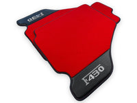 Røde Bilmatter For Ferrari F430 2004-2009 Med Karbonfiber Lær - AutoWin