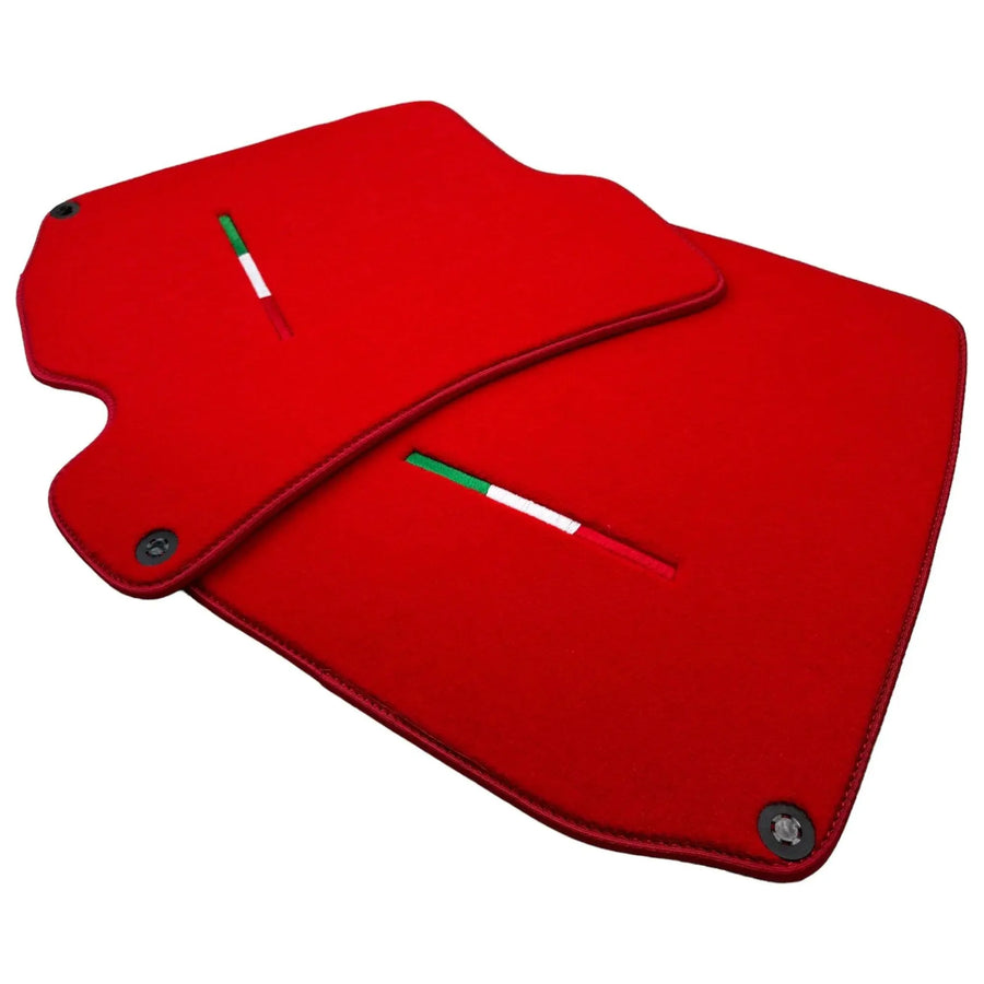 Red Floor Mats For Ferrari Portofino (2018-2023) Italian Edition - AutoWin