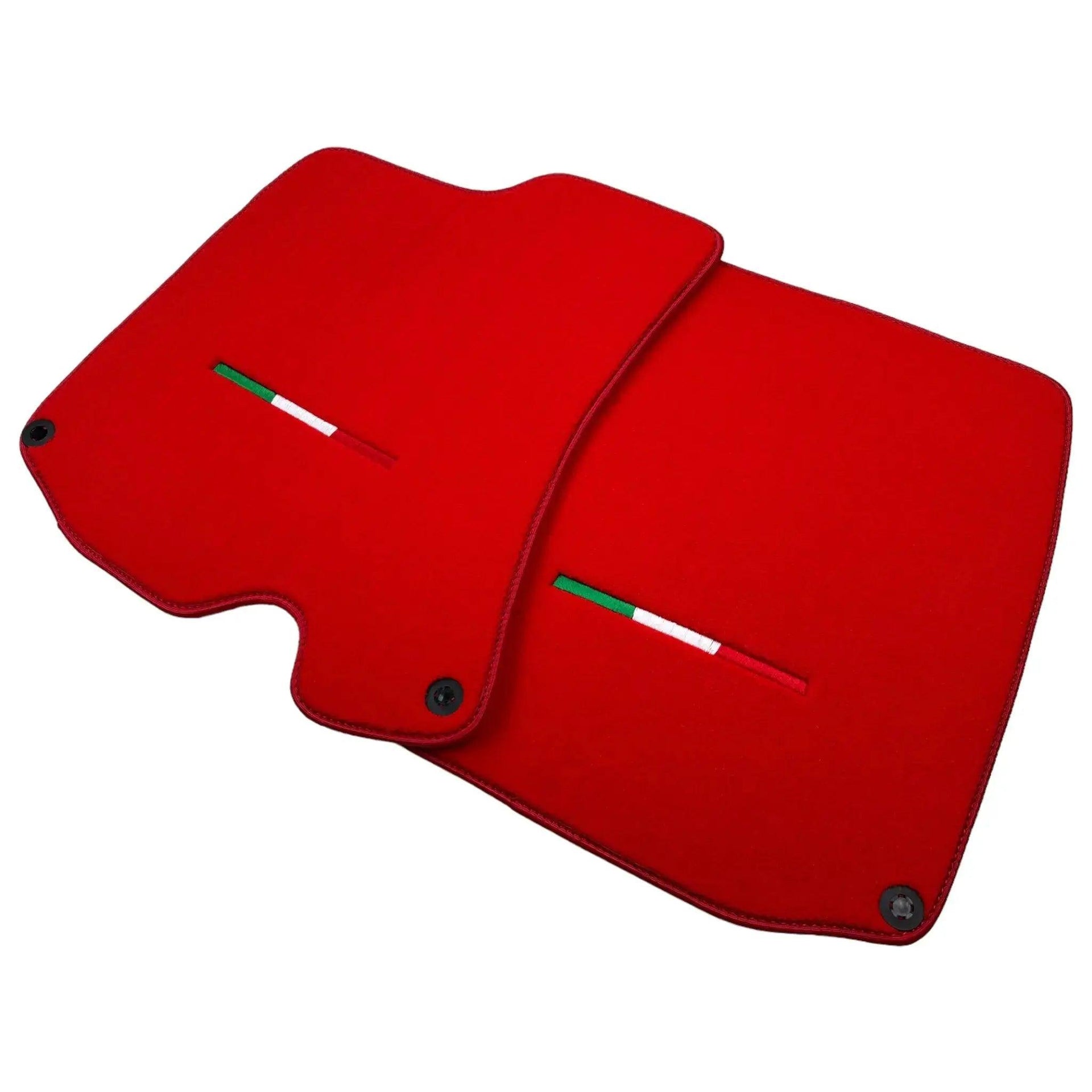 Red Floor Mats For Ferrari Roma (2021-2024) Italian Edition - AutoWin