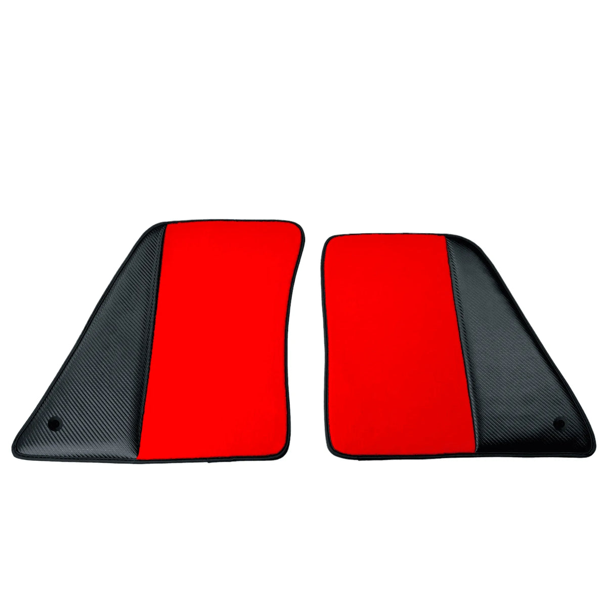 Red Floor Mats for Ferrari SF90 Stradale (2019-2024) with Carbon Fiber