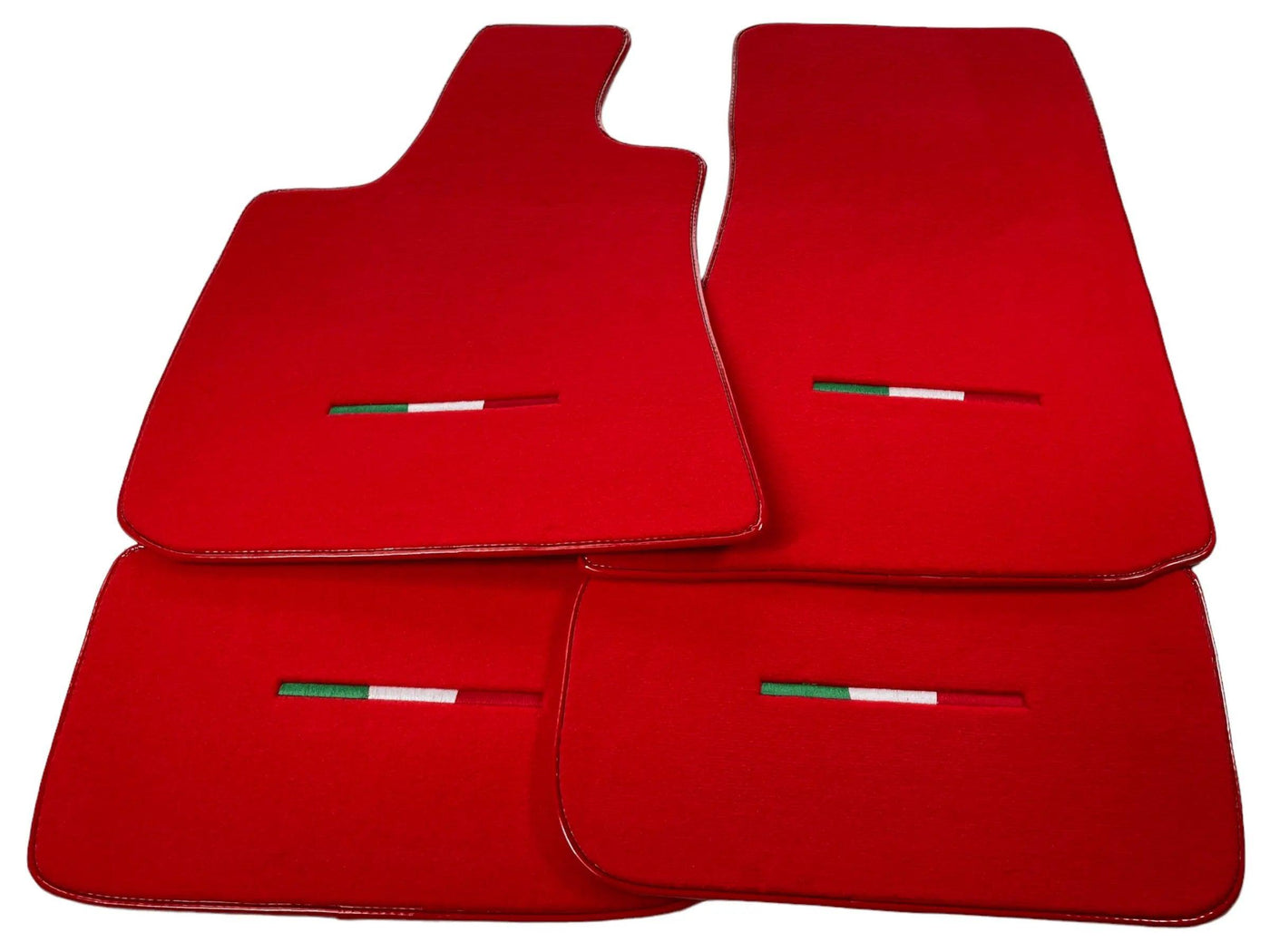 Red Floor Mats For Maserati Coupé (2001-2007) Italy Edition - AutoWin