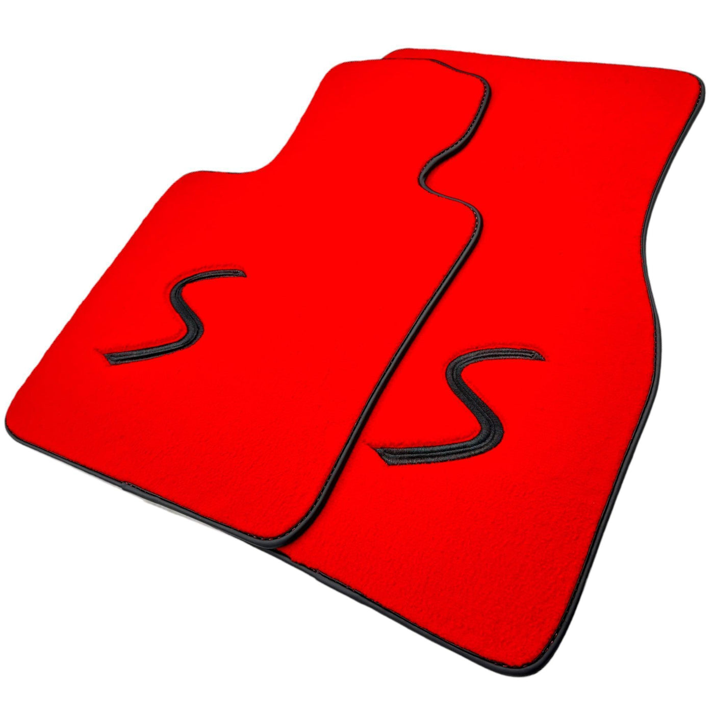 Red Floor Mats for Mini Countryman F60 Hybrid (2020-2023) - AutoWin
